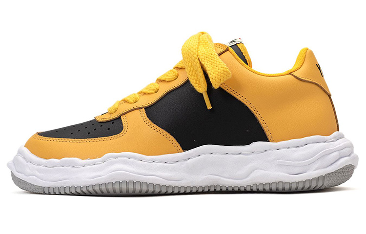 MIHARA YASUHIRO Wayne Original Low-Top Sneakers Yellow Black . A08FW706 Yellow and Black Color Series