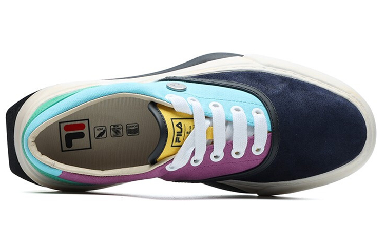Shop MIHARA YASUHIRO/三原康裕 x FILA斐樂 FM 10 低筒 板鞋 男款 紐扣藍