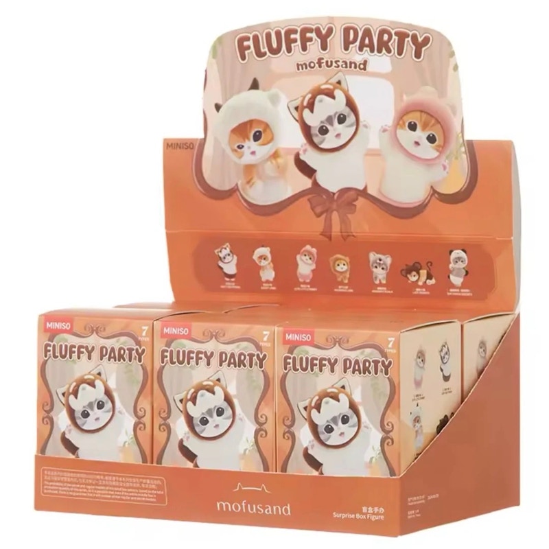 Miniso Top Toy Mofusand Fluffy Party Figure Sealed Case (6 Blind Box)