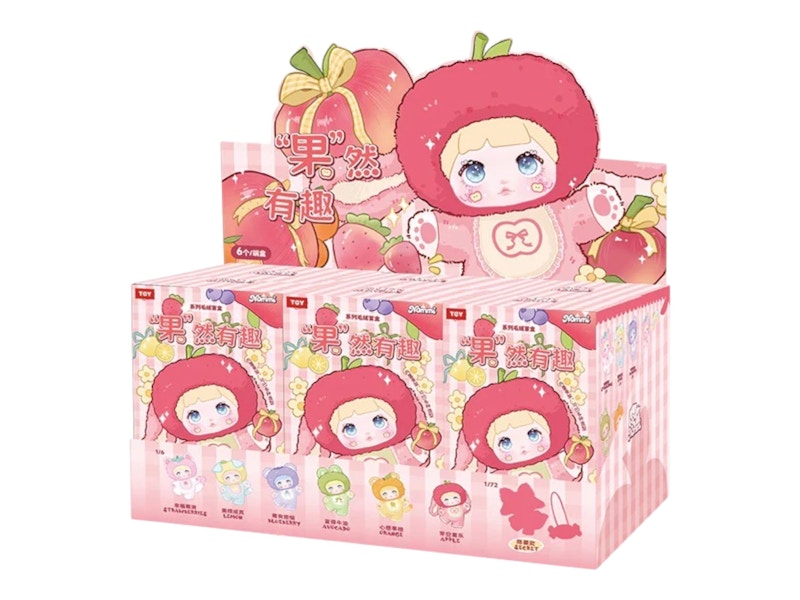 Miniso Top Toy Nommi Interesting Funny Fruits Series Plush Sealed Case (6 Blind Boxes)