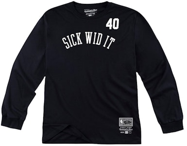 Mitchell & Ness 联名 E-40 勇士队长袖T恤 黑色 Buy Mitchell & Ness 联名 E-40 勇士队长袖T恤 黑色