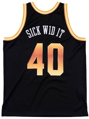 Mitchell & Ness x E-40 x Golden State Warriors Swingman Jersey Black Order Mitchell & Ness x E-40 x Golden State Warriors Swingman Jersey Black