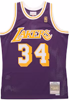 Mitchell & Ness x NBA 96-97 Shaquille O'Neal #34 Away Retro Jersey Unisex SMJYGS18178-LALPURP96SON Mitchell & Ness x NBA 96-97 Shaquille O'Neal #34 Away Retro Jersey Unisex SMJYGS18178-LALPURP96SON