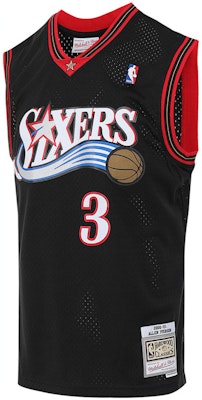 Mitchell & Ness x NBA Allen Iverson 76ers #3 Retro Basketball Jersey Black SMJYGS18201-P76BLCK00AIV Buy Mitchell & Ness x NBA Allen Iverson 76ers #3 Retro Basketball Jersey Black SMJYGS18201-P76BLCK00AIV