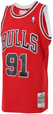 Mitchell & Ness x NBA Chicago Bulls Rodman #91 Retro Basketball Jersey Red SMJYGS18154-CBUSCAR97DRD Buy Mitchell & Ness x NBA Chicago Bulls Rodman #91 Retro Basketball Jersey Red SMJYGS18154-CBUSCAR97DRD