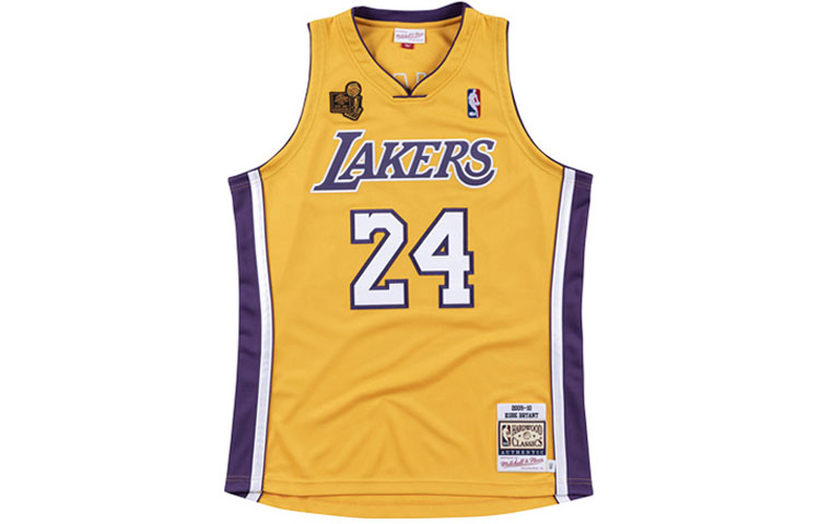 Mitchell & Ness x NBA Kobe Bryant #24 Lakers 2009-10 Retro Jersey - Yellow AJY4GS18450-LALLTGD09KBR