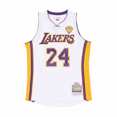 Mitchell & Ness NBA Kobe Lakers #24 Retro Jersey 2009-10 Finals Champions White AJY4AC19099-LALWHIT09KBR