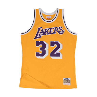 Mitchell & Ness NBA Lakers Magic Johnson #32 Retro Jersey Orange (1984-85) SMJYGS18175-LALLTGD84EJH