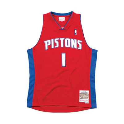 Mitchell & Ness NBA Retro Jersey 2008-09 Pistons Iverson Men's Red SMJYCP19212-DPISCAR08AIV