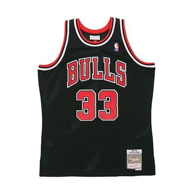 Mitchell & Ness NBA Retro Jersey 97-98 Chicago Bulls Pippen #33 Black Men SMJYGS18151-CBUBLCK97SPI