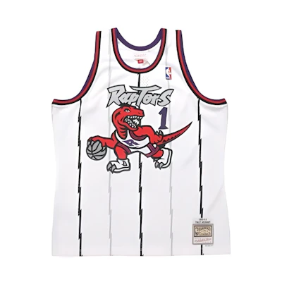 Mitchell & Ness NBA Retro Raptors McGrady #1 Jersey 98-99 White Unisex SMJYAC18106-TRAWHIT98TMC