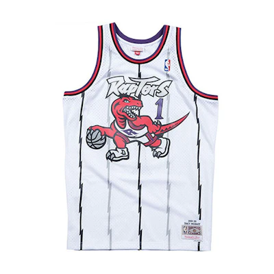 Mitchell & Ness NBA Retro Toronto Raptors White Swingman Jersey Tracy McGrady Unisex BA84US-TRA-W-CAP