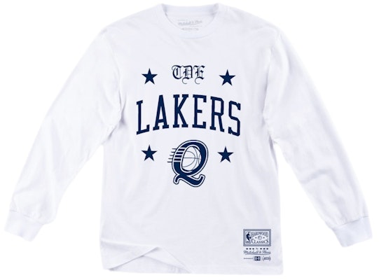 Mitchell & Ness x Schoolboy Q X Los Angeles Lakers Long Sleeve T-Shirt White Buy Mitchell & Ness x Schoolboy Q X Los Angeles Lakers Long Sleeve T-Shirt White