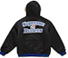 Lookbook Mitchell & Ness x Supreme 联名黑色队标连帽缎面棒球夹克