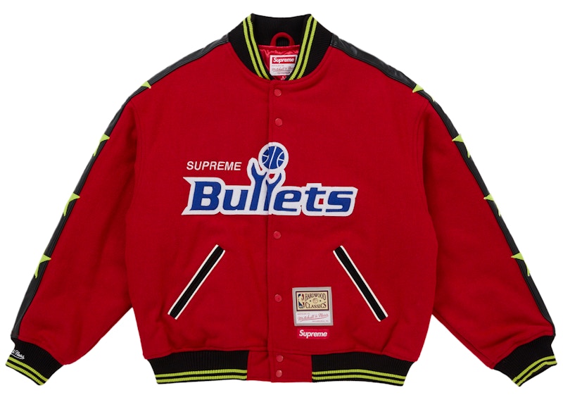 Mitchell & Ness x Supreme Teams Varsity Jacket Red
