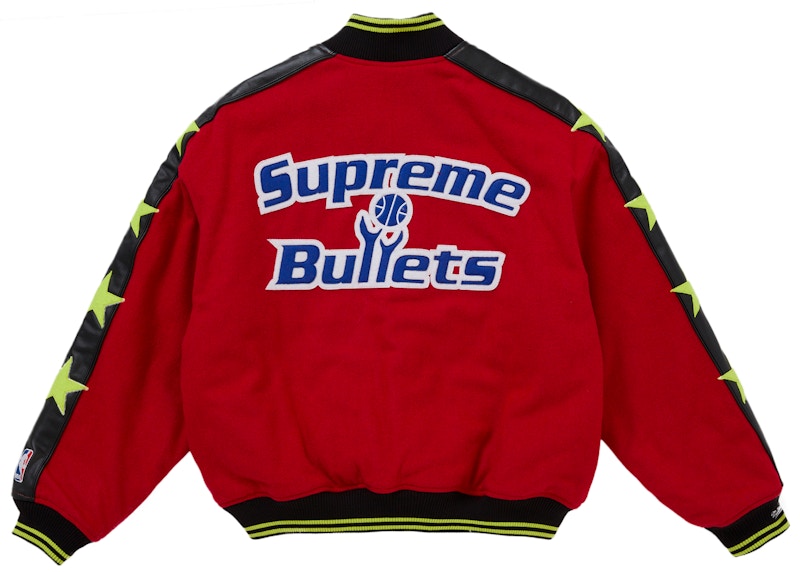 Lookbook Mitchell & Ness x Supreme 联名红色Teams棒球夹克