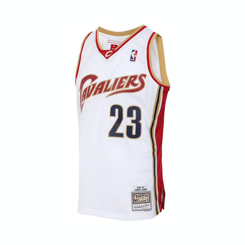 Mitchell Ness × NBA 03-04 Cavaliers LeBron #23 Retro Jersey White. SMJYCP19209-CCAWHIT03LJA