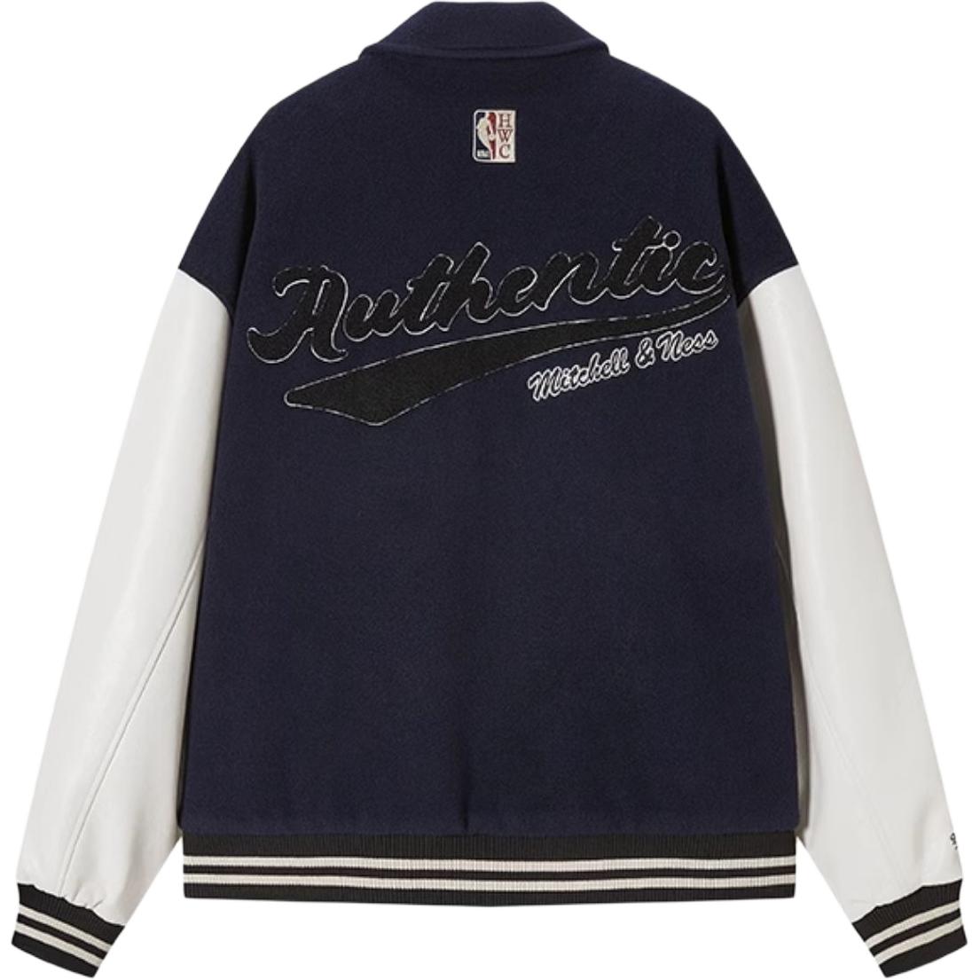 Lookbook Mitchell Ness × NBA Dallas Mavericks CNY Embroidered Navy Jacket Unisex NBAJK0037DAL402