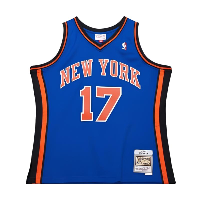 Mitchell Ness × NBA New York Knicks Swingman Jeremy Lin 11-12 Jersey Blue. JY11631-NYKROYA