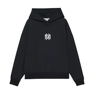 Mitchell Ness Black Unisex Thick Hoodie with Solid Letter Print Design MNRQAWTOHC070-BLK