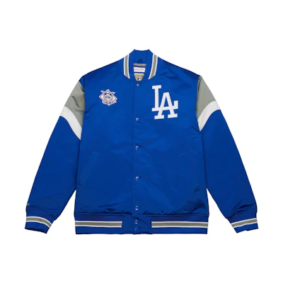 Mitchell Ness Button Letter Print Long Sleeve Jacket Blue OJBF5516-LADYYPPPROYA
