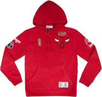 Mitchell Ness Chicago Bulls Retro Champion Hoodie Red Unisex Embroidered Logo FPHD3236-CBUYYPPPSCAR Mitchell Ness Chicago Bulls Retro Champion Hoodie Red Unisex Embroidered Logo FPHD3236-CBUYYPPPSCAR