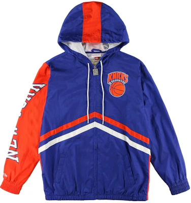Mitchell Ness Color-Block Logo Print Zip Hoodie Jacket Blue OJZP3409-NYKROYA Order Mitchell Ness Color-Block Logo Print Zip Hoodie Jacket Blue OJZP3409-NYKROYA