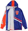 Shop Mitchell Ness Color-Block Logo Print Zip Hoodie Jacket Blue OJZP3409-NYKROYA