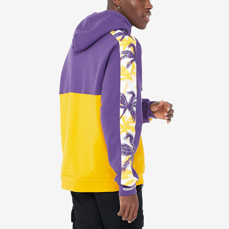 Mitchell Ness Lakers Fleece Retro Pullover Hoodie Winter Unisex Purple FPHDDF18024-LALPURP 圖 5