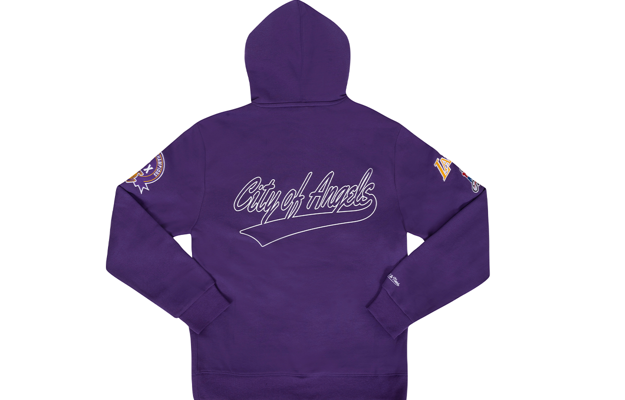 Lookbook Mitchell Ness Lakers Retro City Champion Hoodie Purple Unisex Streetwear FPHD3236-LALYYPPPPURP