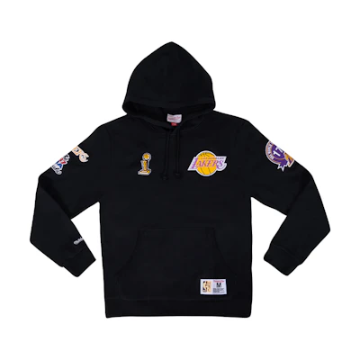 Mitchell Ness Lakers Retro City Champions Hoodie Black Unisex FPHD3236-LALYYPPPBLCK