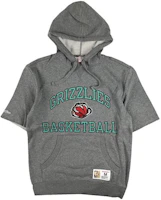Mitchell Ness Memphis Grizzlies Printed Pullover Short Sleeve Sweatshirt Grey FPHD3398-VGRYYPPPGYHT Mitchell Ness Memphis Grizzlies Printed Pullover Short Sleeve Sweatshirt Grey FPHD3398-VGRYYPPPGYHT