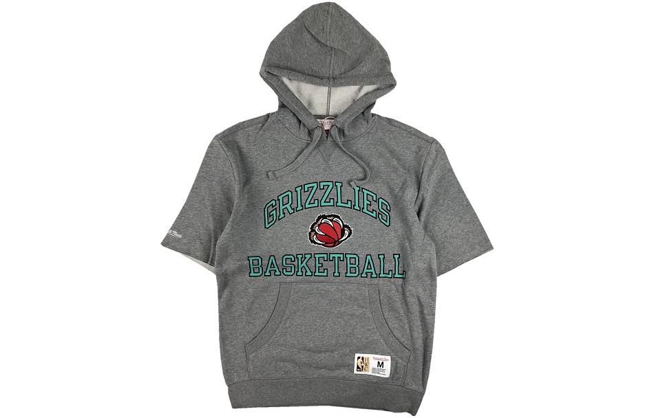 Mitchell Ness Memphis Grizzlies Printed Pullover Short Sleeve Sweatshirt Grey FPHD3398-VGRYYPPPGYHT 圖 2