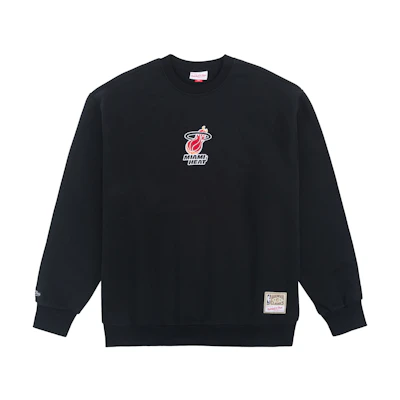 Mitchell Ness Miami Heat NBA Pullover Sweatshirt Black Unisex Winter Style MNJYFWHD23092009