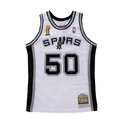 Mitchell Ness Mitchell & Ness 02-03 Spurs David Robinson #50 Retro Basketball Jersey White. AJY44948-SAS02DRBWHIT