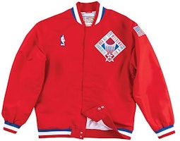 Mitchell Ness Mitchell & Ness 1991 All-Star Game West Warm-Up Jacket Red Unisex. AWJKGS18001-ASWSCAR91 Mitchell Ness Mitchell & Ness 1991 All-Star Game West Warm-Up Jacket Red Unisex. AWJKGS18001-ASWSCAR91