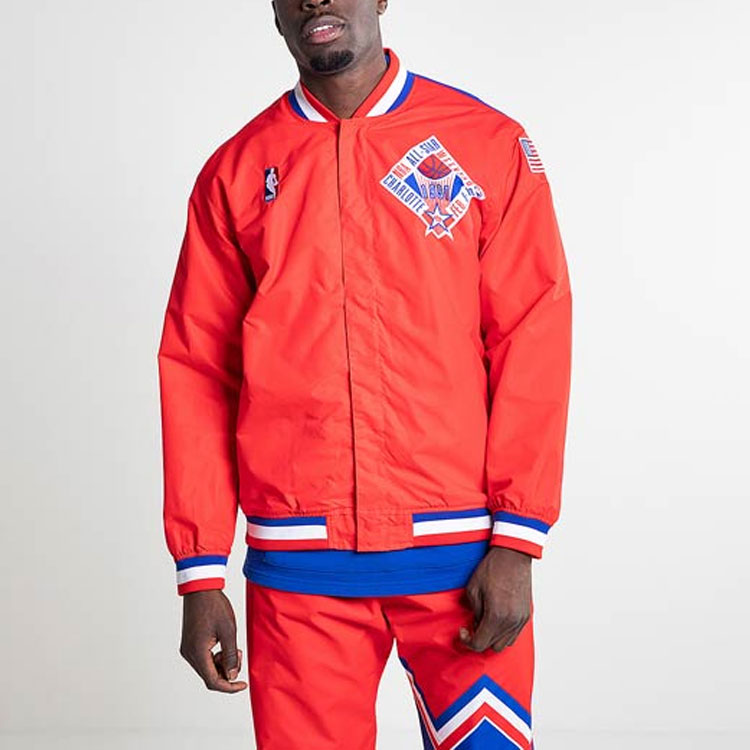 Shop Mitchell & Ness Jaket Hangat All-Star Game West 1991 Merah Unisex. AWJKGS18001-ASWSCAR91