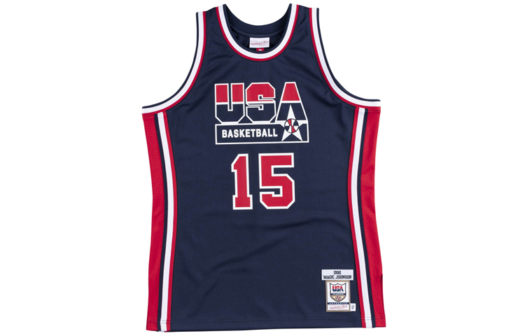 Mitchell Ness Mitchell & Ness 1992 Dream Team Magic Johnson Jersey Blue Retro Unisex AJY4GS18413-USANAVY92EJH