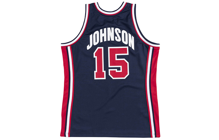 Lookbook 미첼앤네스 1992 드림팀 매직 존슨 저지 블루 레트로 유니섹스 AJY4GS18413-USANAVY92EJH