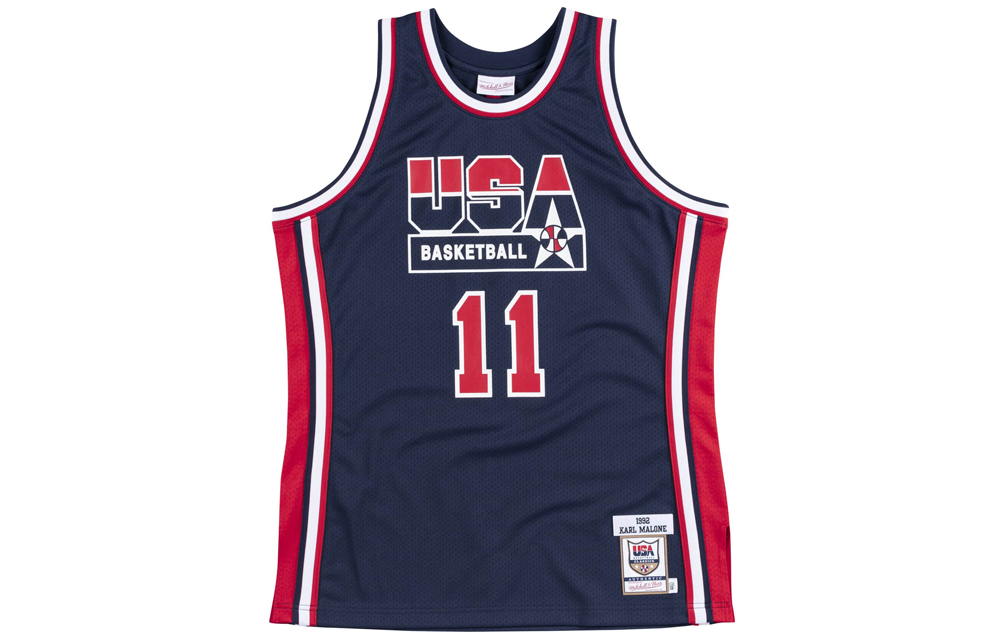 Mitchell Ness Mitchell & Ness 1992 Team USA Carl Malone Blue Jersey - Unisex Retro Basketball AJY4GS18416-USANAVY92KMA