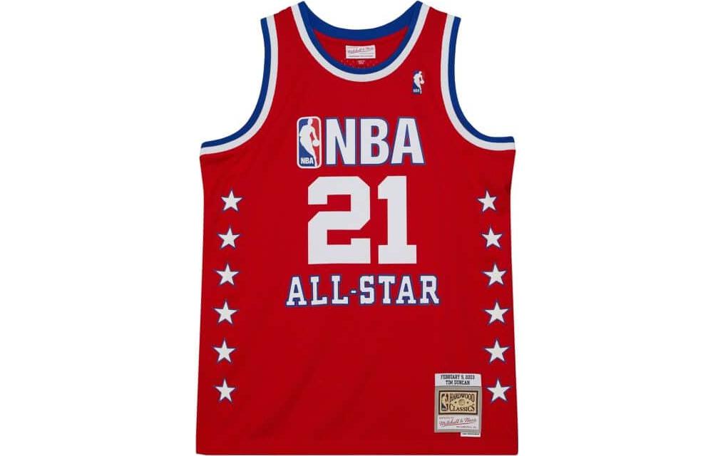 Mitchell Ness Mitchell & Ness 2003 All-Star Jersey Tim Duncan #21 Basketball Tank Red Mens Fan Edition. SMJY5295-ASW03TDURED1 圖 2