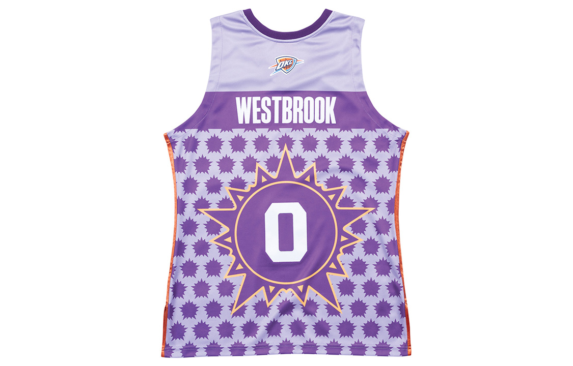 Mitchell Ness Mitchell & Ness 2009 All-Star Westbrook No.0 Retro Basketball Jersey Violet Unisex. AJY4EL18005-BRTPURP09RWS 圖 3