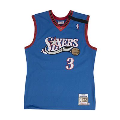 Mitchell Ness Mitchell & Ness 76ers Iverson #3 99-00 Retro NBA Jersey Blue 7226-99AIVER-PHIL76-RYLWT