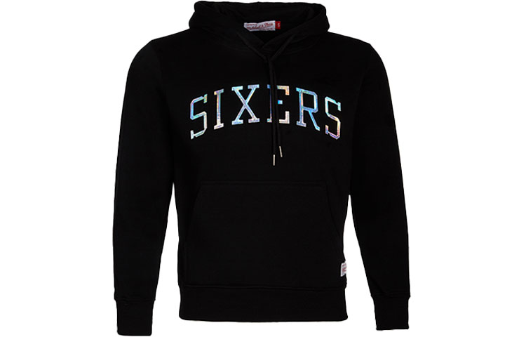 Mitchell Ness Mitchell & Ness 76ers Letter Print Crewneck Sweatshirt Unisex Beige MA13M028C-BEIGE