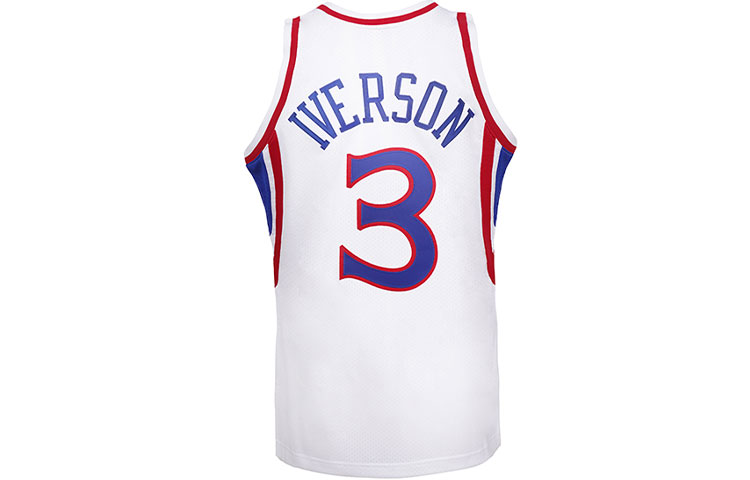 Mitchell Ness Mitchell & Ness 76ers NBA 96-97 Allen Iverson #3 Retro Basketball Jersey White. AJY4GS18101-P76WHIT96AIV 圖 3