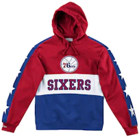 Mitchell Ness Mitchell & Ness 76ers Retro Colorblock Hoodie Red Blue Unisex Winter Basketball Wear FPHDDF18024-P76SCAR Mitchell Ness Mitchell & Ness 76ers Retro Colorblock Hoodie Red Blue Unisex Winter Basketball Wear FPHDDF18024-P76SCAR