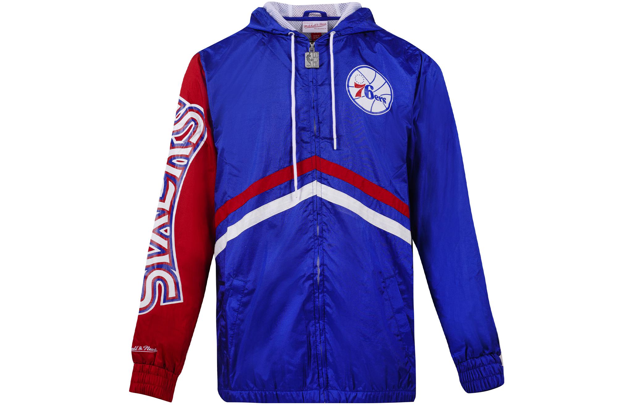 Mitchell Ness Mitchell & Ness 76ers Team Hoodie Pullover - Unisex Casual Gray Fleece Sweater MN16H11-PHI