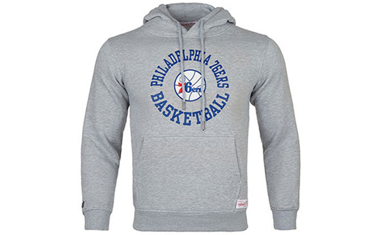 Mitchell Ness Mitchell & Ness 76ers Team Logo Short-Sleeve Hoodie Unisex - Royal Blue HDSSAJ19008-P76RYRD