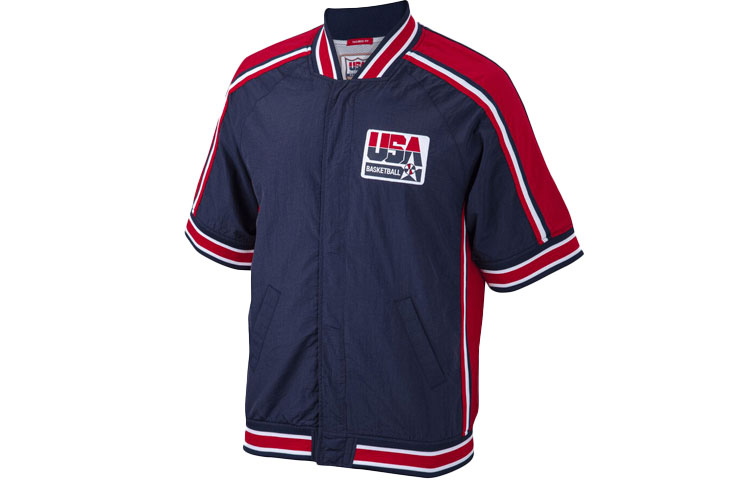 Mitchell Ness Mitchell & Ness 92-93 Dream Team Jordan Player Jacket Navy Unisex Basketball Tee AWJKGS18422-USANAVY92MJO