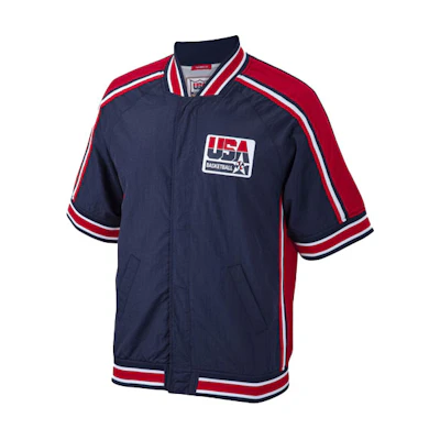 Mitchell Ness Mitchell & Ness 92-93 Dream Team Jordan Player Jacket Navy Unisex Basketball Tee AWJKGS18422-USANAVY92MJO